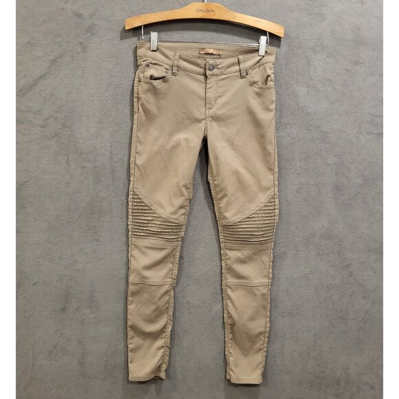 Prana Brenna Pants Women’s Size 8‎ Skinny Moto Ribbed Low Rise Stretch Edgy - Picture 1 of 8